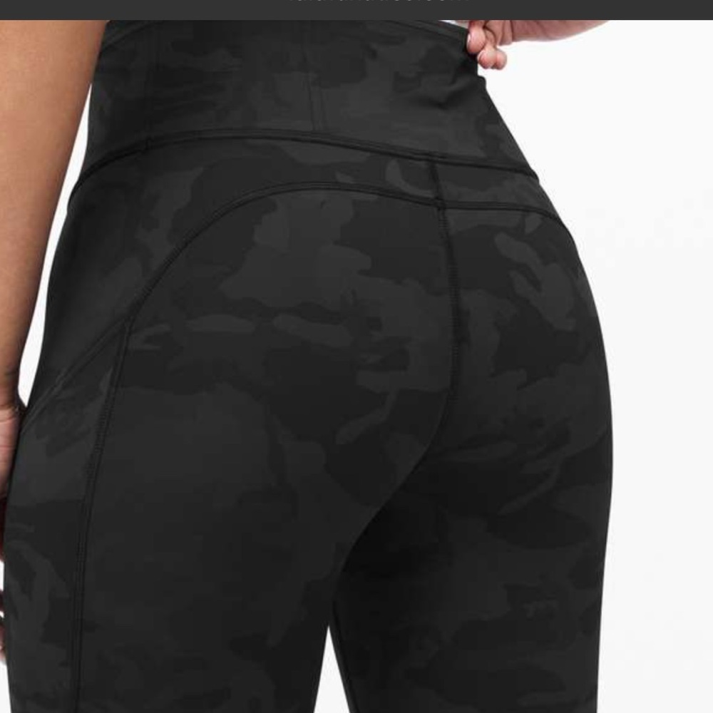 Lululemon Athletica Black Camouflage Leggings